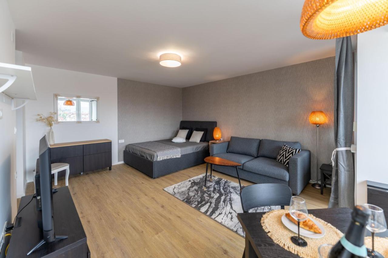 Elegant Tour As Studio Gilly With Open Views And A Balcony In The Center Lubiana Esterno foto